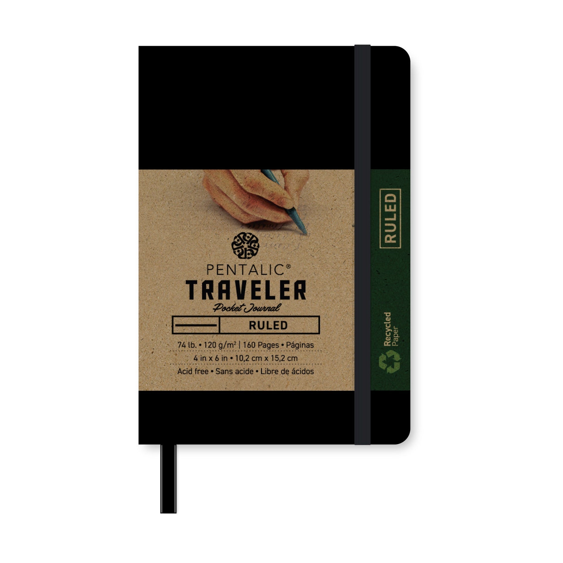 Pentalic 4" x 6" Pocket Sketchbook Traveler Journal view 4