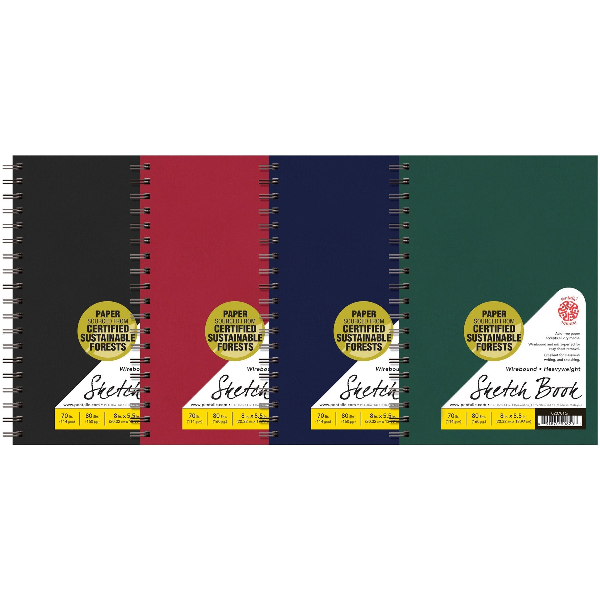 COTY アートブック PTL-020701 Series | AF Sketchbook 80/Wirebound/70# – Pentalic