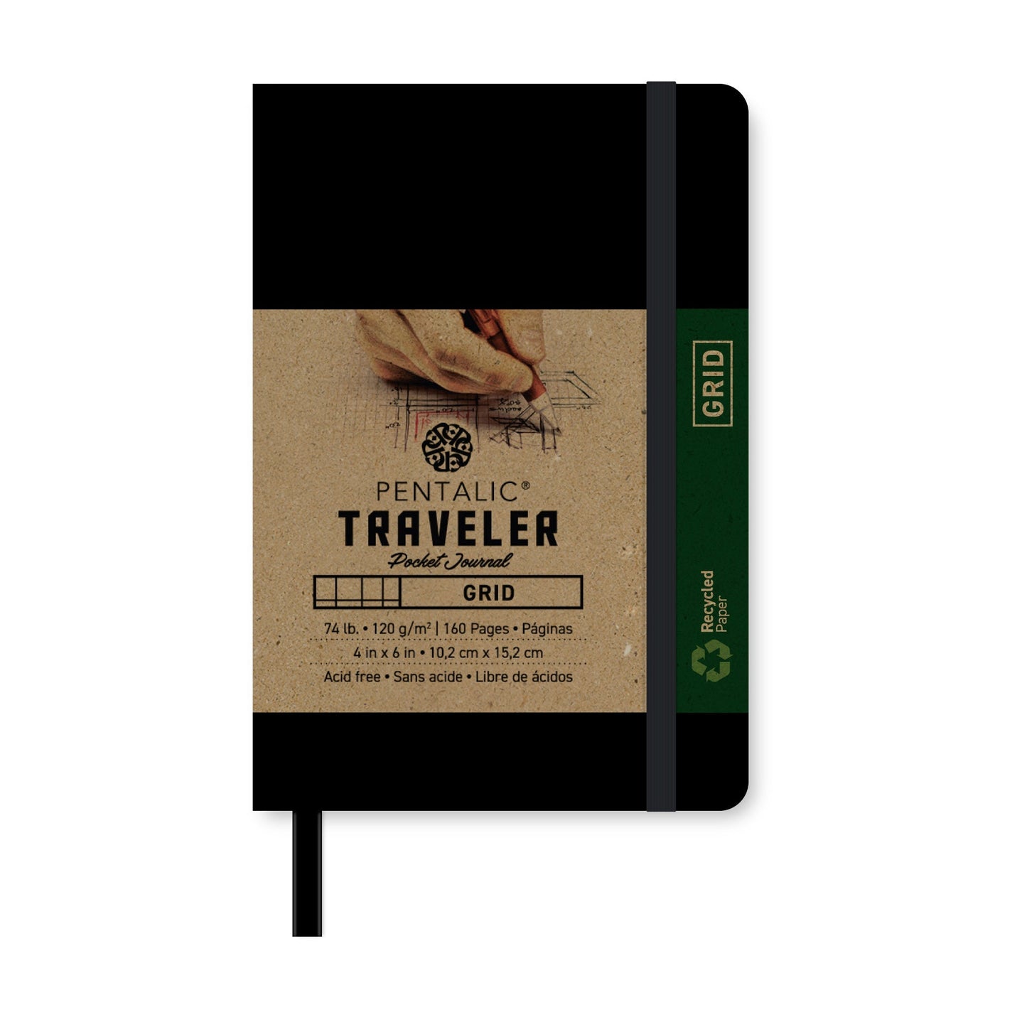 PTL-016142 Series | Traveler Pocket Journal - Grid