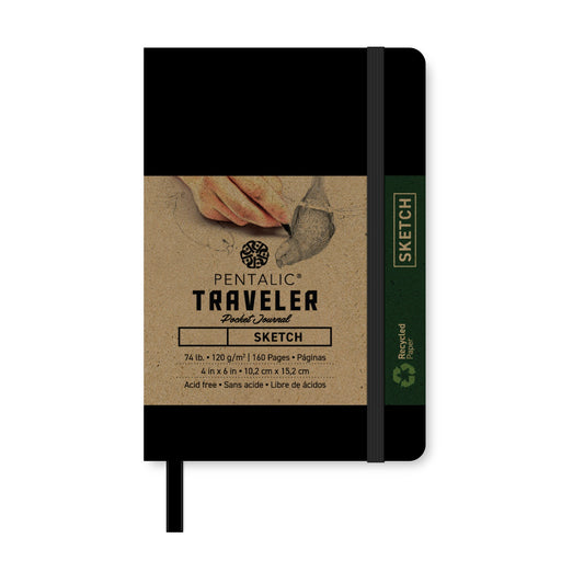 PTL-016162 Series | Pentalic® Traveler Pocket Journal 4" x 6" Sketch