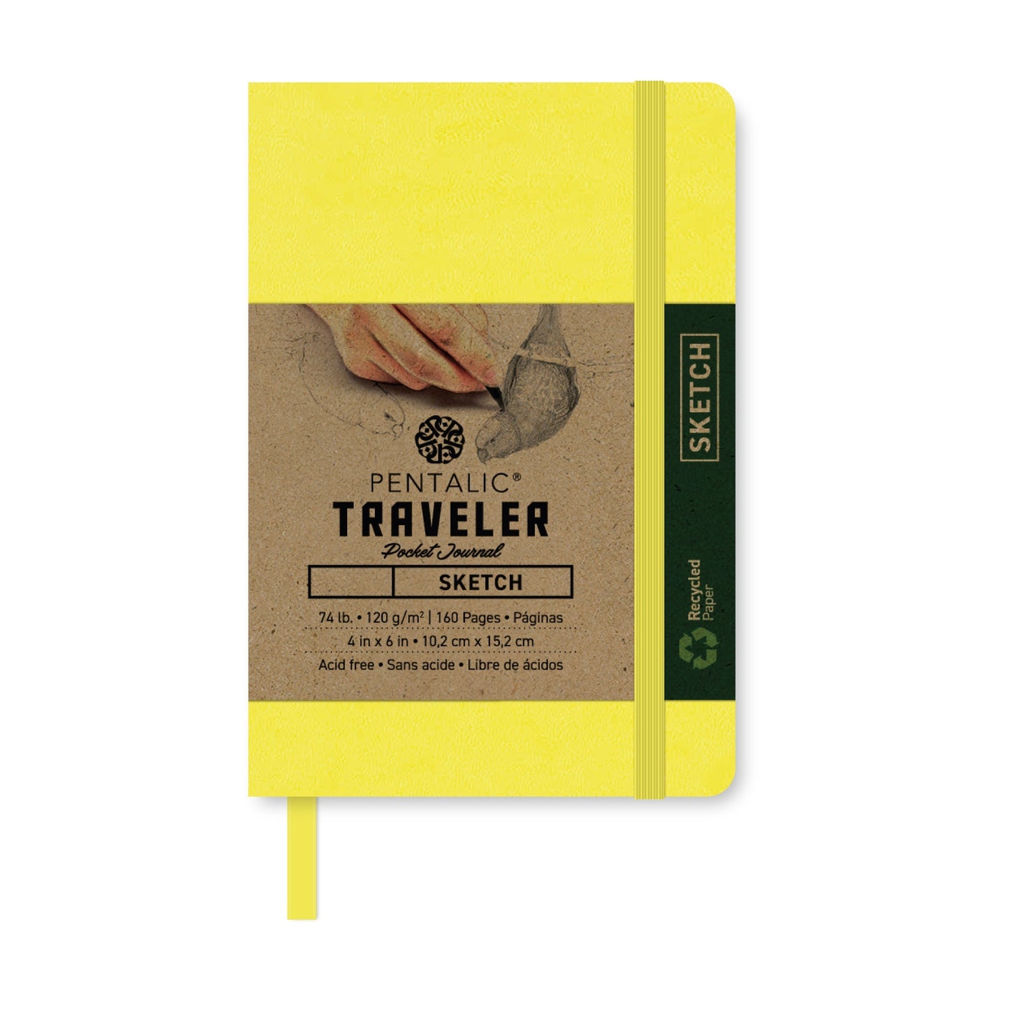 PTL-016162 Series | Pentalic® Traveler Pocket Journal 4" x 6" Sketch