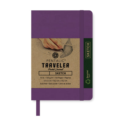 PTL-016162 Series | Pentalic® Traveler Pocket Journal 4" x 6" Sketch