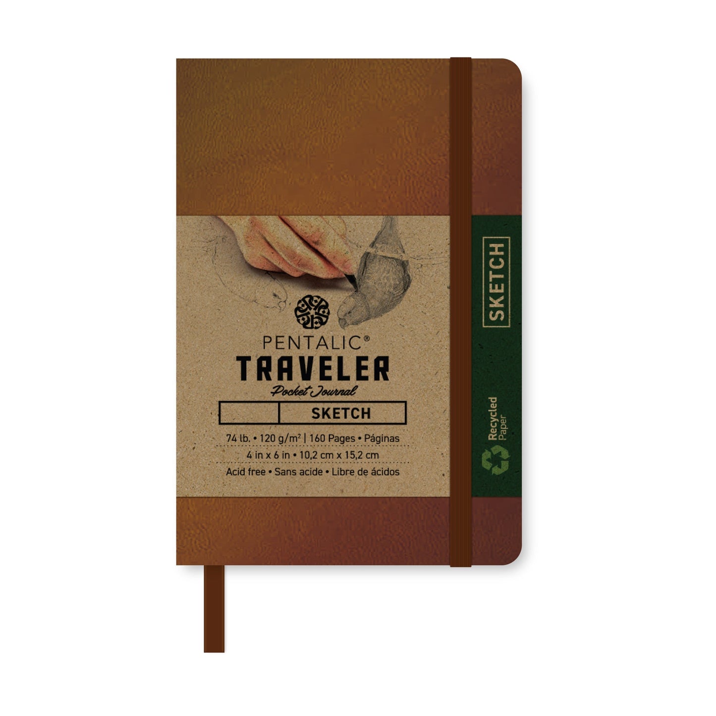 PTL-016162 Series | Pentalic® Traveler Pocket Journal 4" x 6" Sketch