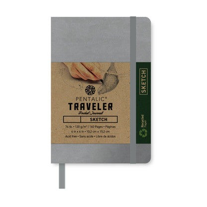 PTL-016162 Series | Pentalic® Traveler Pocket Journal 4" x 6" Sketch