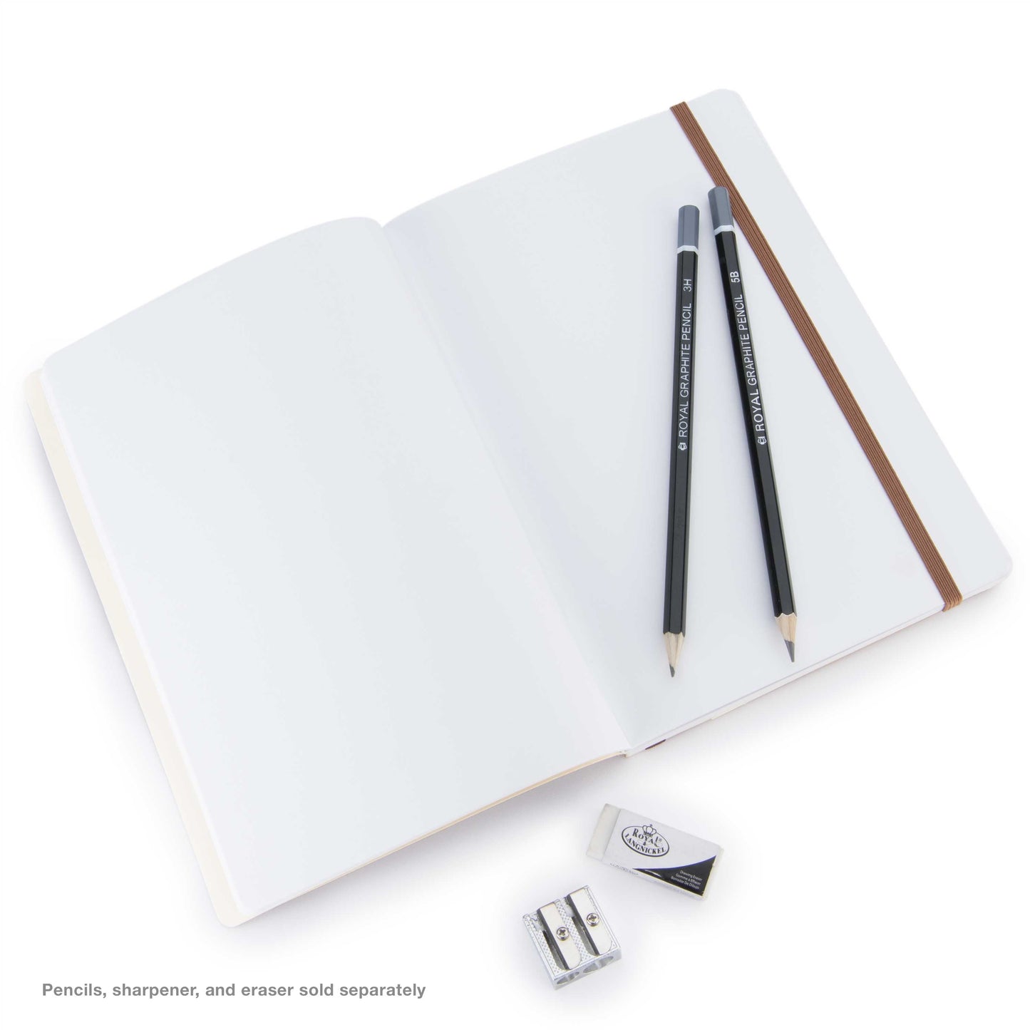 WAL-PTL-016163-2BR | Pentalic - 8" x 6" Brown Traveler Pocket Artist Drawing Journal, 160 Pages, 74 lb. Paper