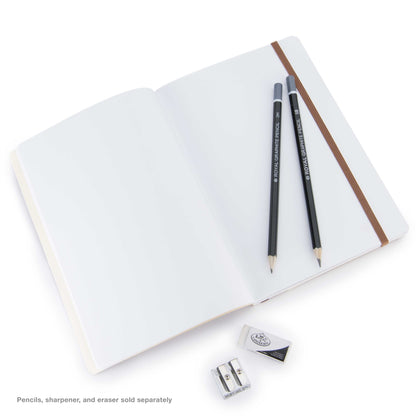 WAL-PTL-016163-2BR | Pentalic - 8" x 6" Brown Traveler Pocket Artist Drawing Journal, 160 Pages, 74 lb. Paper