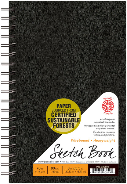 PTL-020 Series | Traditional Sketchbook - Wirebound