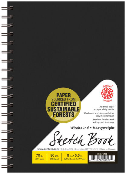 PTL-020701 Series | AF Sketchbook 80/Wirebound/70#