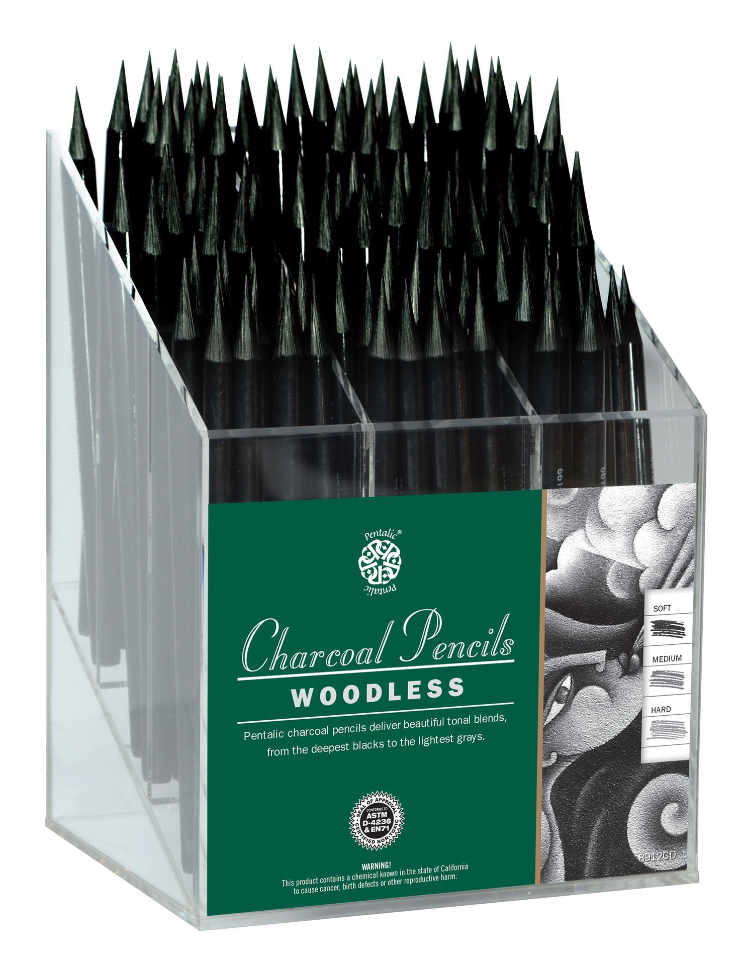 PTL-8912 Series | Soft Woodless Charcoal Pencil – Pentalic