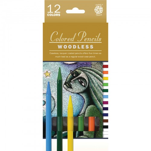 12 Woodless Pastel Pencils Earth Colours for colouring, shading